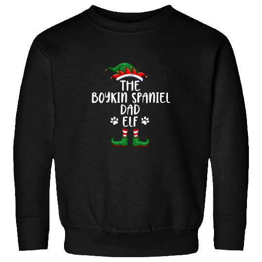 Boykin Spaniel Dad Dog Elf Christmas Funny Matching Pajama Sweatshirts