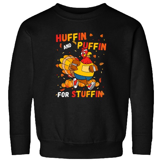 Thanksgiving Turkey Running Race Run Exercise Fall Men 1 Sweatshirts