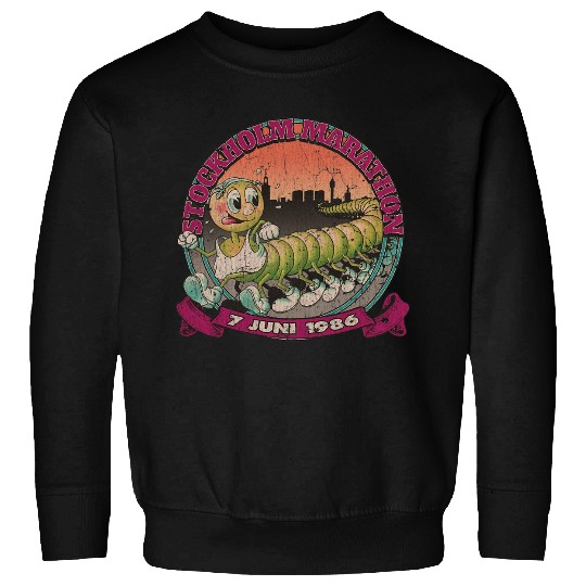 vintages Stockholm Funny Marathon 1986 Running Tee Sweatshirts