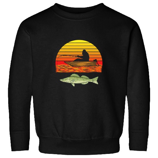 vintages Northern Pike Fishing bigfoots Hunting Fishermen Sweatshirts