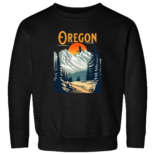 vintages Oregon Souvenir Hiking Sweatshirts