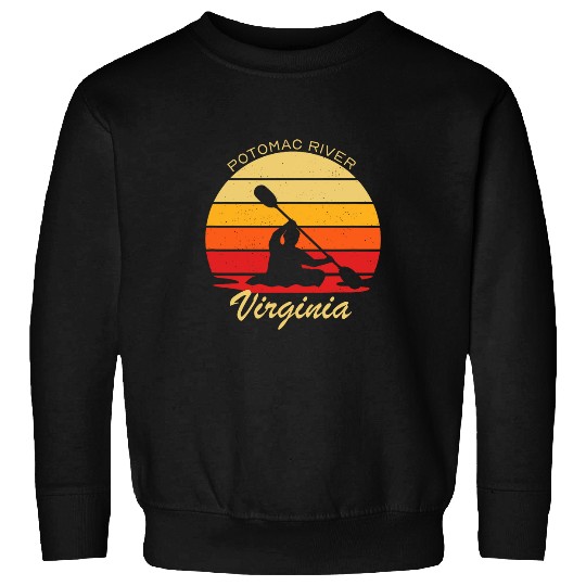 vintages Kayak Potomac River Virginia Adventure Sweatshirts