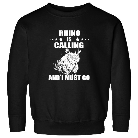 Lacrosse Gift Animal Rights Rhino Is Calling Rhinoceros Wildlife Rhino Sweatshirts
