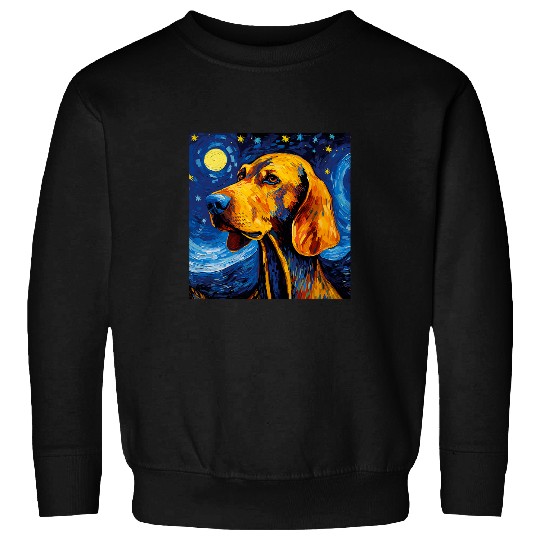 Coonhound Starry Night For Dog Mom Dog Dad 1 Sweatshirts