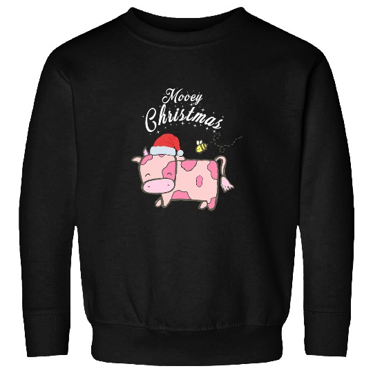Cow Lover Strawberry Cow Christmas Mooey Christmas Cow Lover Sweatshirts
