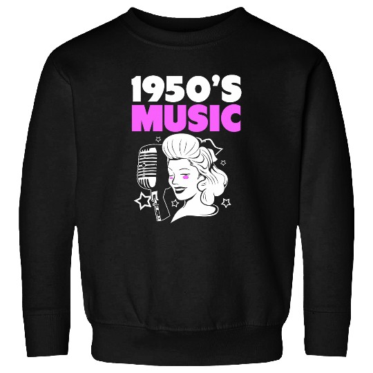 1950s Music Rock And Roll Music Sock Hop For Women Sweatshirts