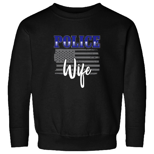 Women Honor And Respect Patriotic Police Wife Sweatshirts