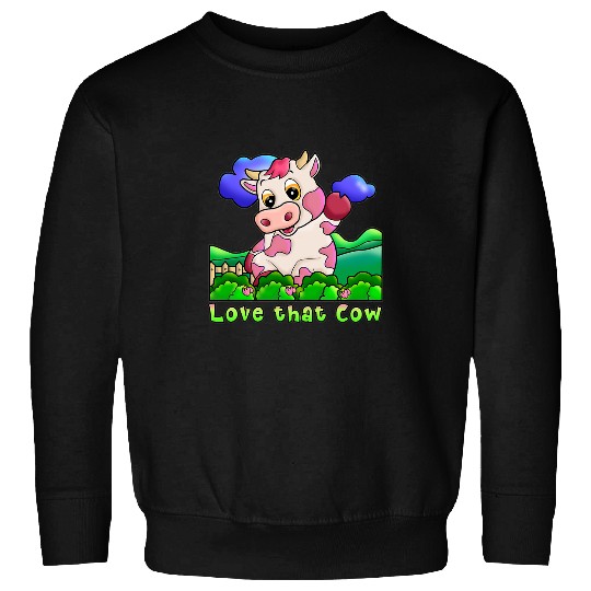 Cow Lover Strawberry Cow Design 21 Sweatshirts