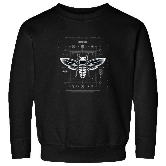 Cicada Cypher Morse Binary Code Puzzle Minimal Geek Chic Sweatshirts