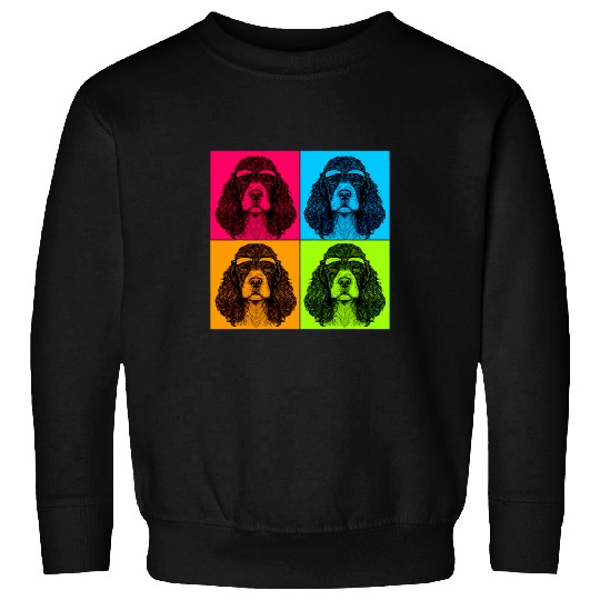 Boykin Spaniel Dog Pop Art Design Illustration Colorful Sweatshirts