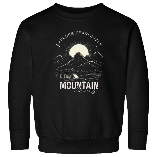 Women Hiking Mountain Nature Sunrise Peak Explore Hers 1 Sweatshirts