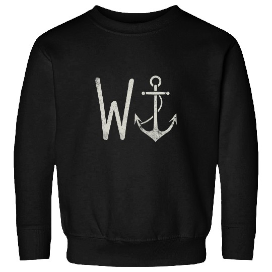 Wanker W Anchor Funny Nautical slang Insult wordplay sailing Sweatshirts