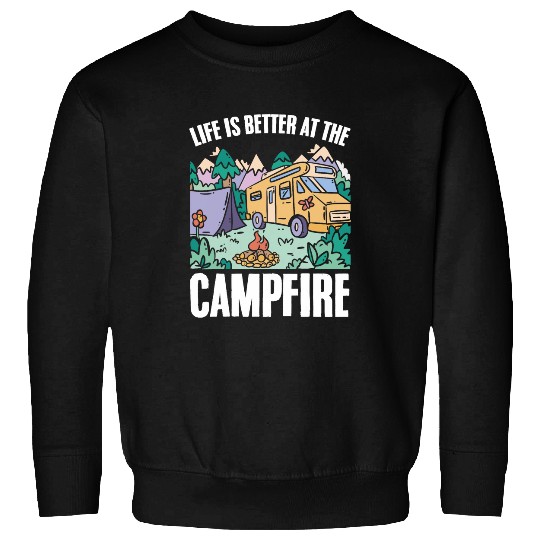 Outdoor Vacation Wanderlust Campfire Camp Camper Sweatshirts