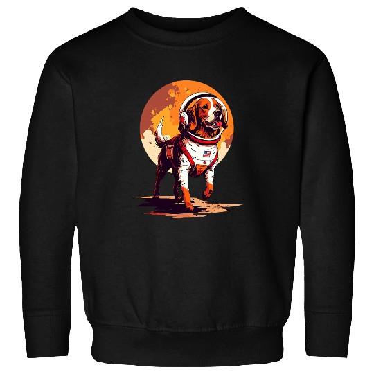 Brittany Spaniel Mars Funny Dog Astronaut 1 Sweatshirts