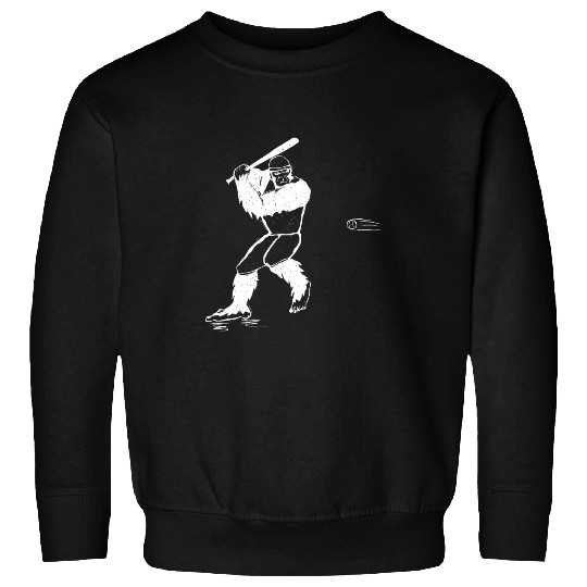 bigfoots Baseball Player Funny Sasquatch Softball Team Sport Sweatshirts