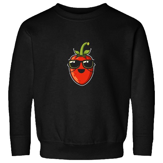 Lacrosse Gift Chili Wearing Sunglasses Spicy Chilli Hot Pepper Kawaii Sweatshirts