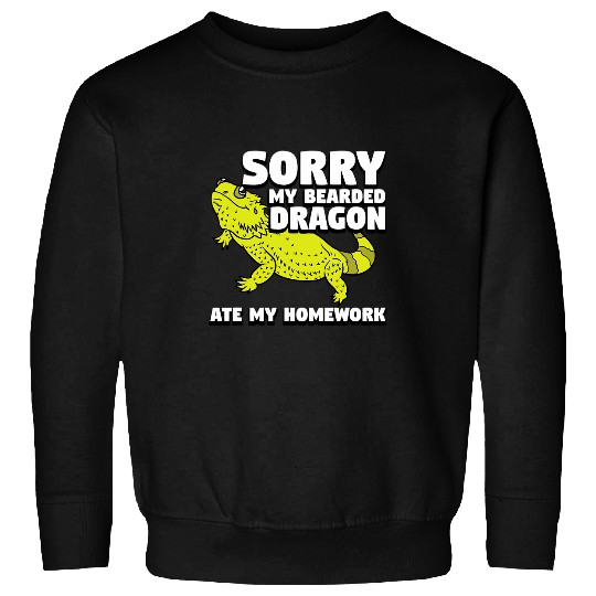 My Bearded Dragon Ate My Homework Pogona Reptile Tee Sweatshirts