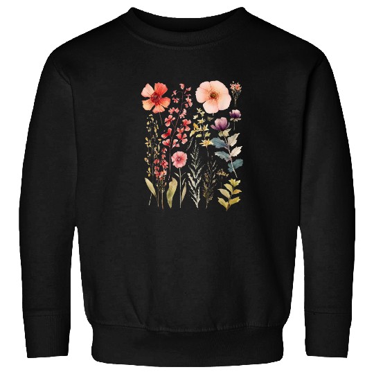 Wildflower Botanist Garden Flowers Floral Nature Botanical 1 Sweatshirts