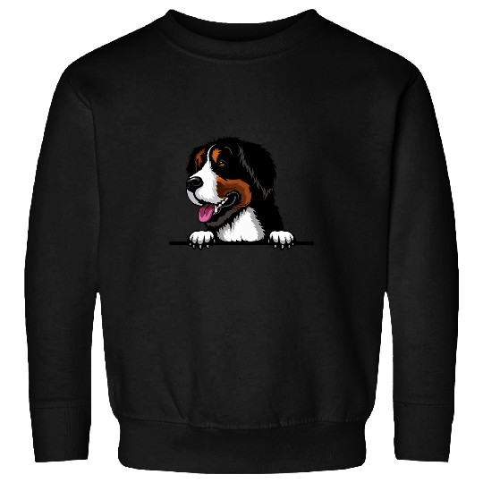 Bernese Mountain Dog Breed Popping Up Fun Dog Owner Sweatshirts