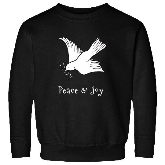 Dove Bird With Olive Branch Peace and Joy Holiday Season Sweatshirts