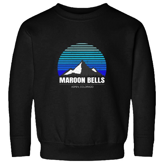 Hiking Hiker Maroon Bells Colorado Bluebird Day Aspen CO Hike Sweatshirts
