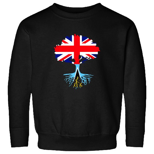 British Grown St Lucian Roots englands And St Lucia Pride Sweatshirts
