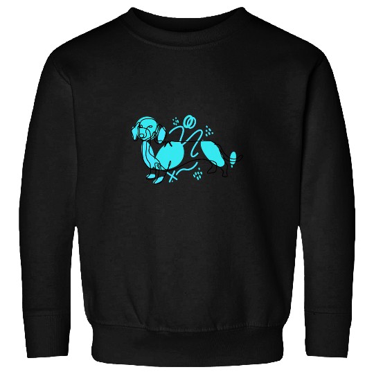 Dachshund Dog Dackel Puppy Doxie Pet Art Sketch Sweatshirts