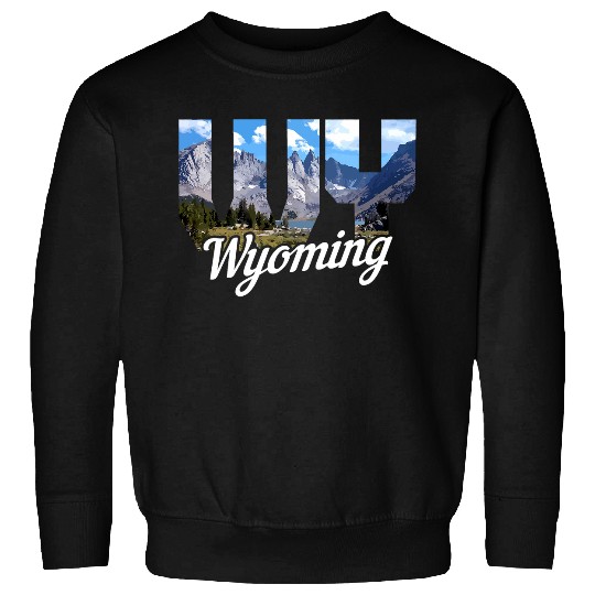 Wyoming WY Mountains Hiking Nature Lover Pride Vintage Sweatshirts