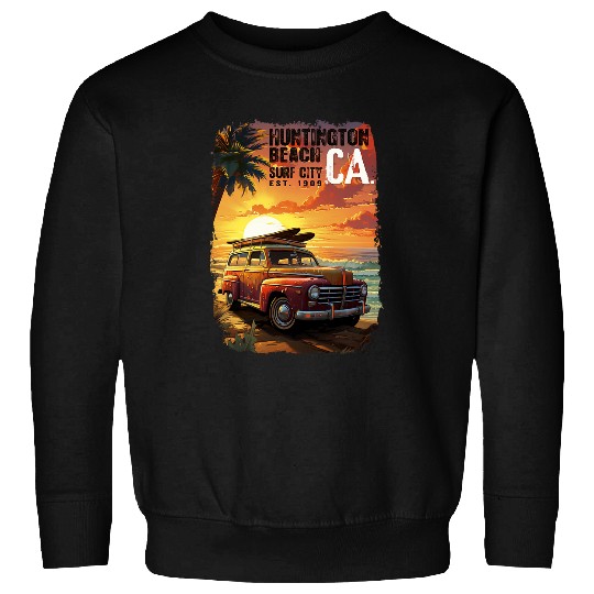 Retro Classic SurfCity CA Huntington Beach Sweatshirts