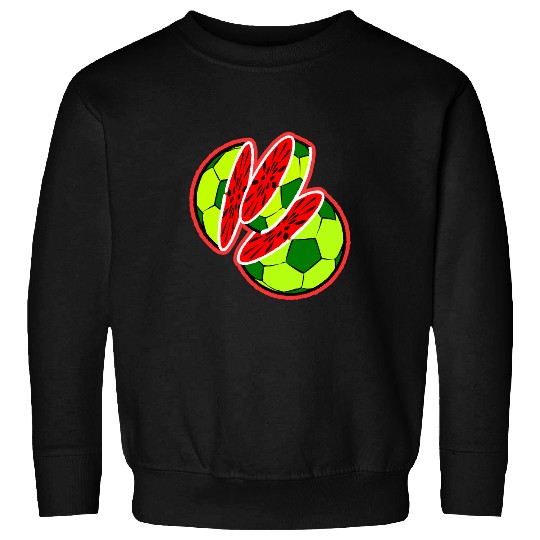 Lacrosse Gift Funny Watermelon Football Fruit Design Gift Tee Sweatshirts