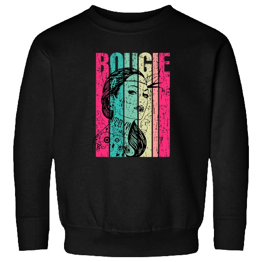 Womens Retro Tattoo Bougie Funky 50s Style Woman vintages Distress Sweatshirts