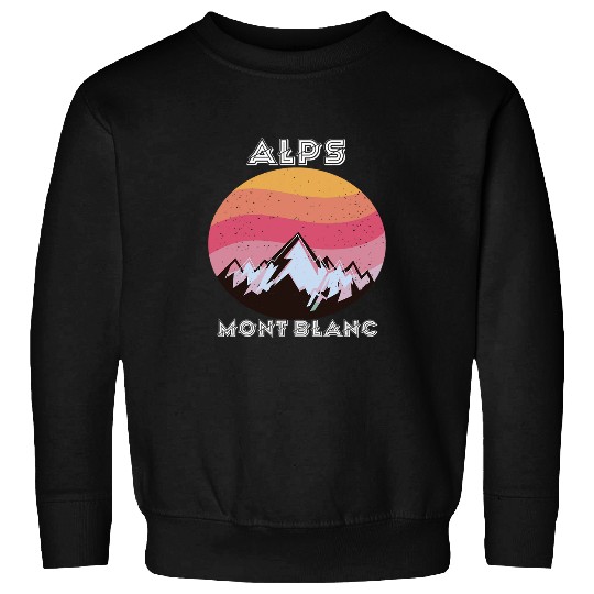 Alps Retro Mont Blanc Climbing Mountain Hiking Sweatshirts