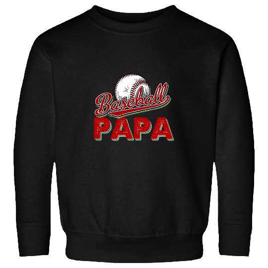 Baseball Design For Men Papa Flag Baseball Fathers Day Sweatshirts