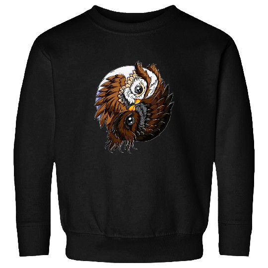 Owl Pet Children s Owl Sturtzflug Harmony With Nature Owl Ying Yang Sweatshirts