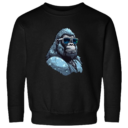 Owl Pet Gorilla Face Angry Growling Scary Silverback Gorilla Sweatshirts
