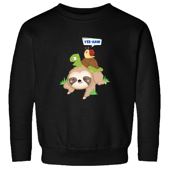 Sloth Pet YeeHaw Sloth Turtel and Snail Sweatshirts