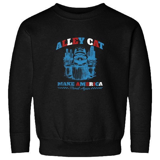 Raccoon Pet Alley Cat Make Moral Again Funny Debate Election Raccoon Sweatshirts