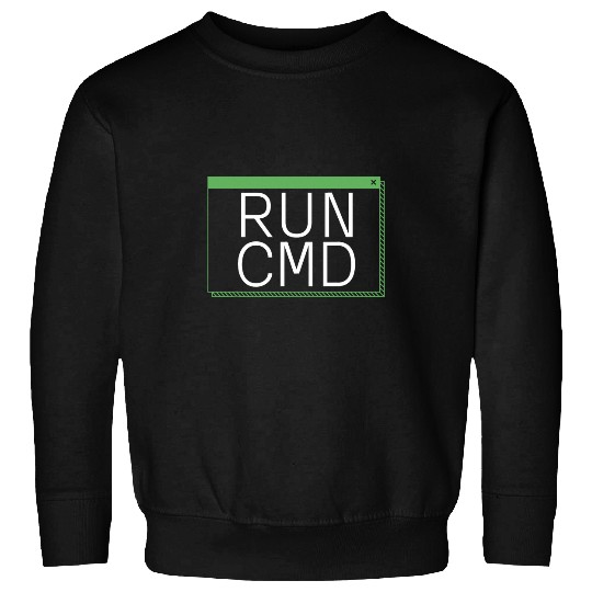 RUN CMD Command prompt DOS Screen Sweatshirts