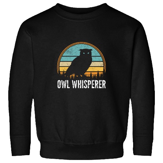 Owl Pet Whisperer Retro Birds Of Prey Enthusiast Nocturnal Sweatshirts