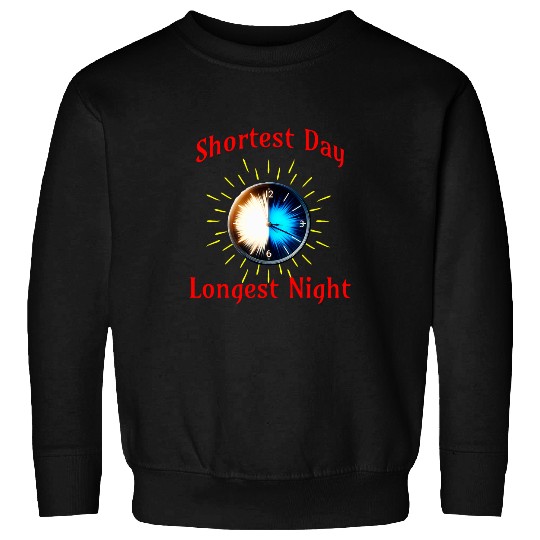 Winter Solstice Equinox ClockCelestial Night Day Balance Sweatshirts