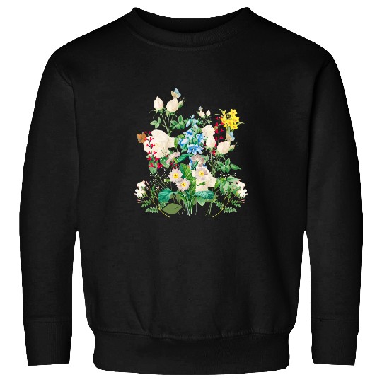 Wildflowers Garden Floral Gardening Botanical Summer Sweatshirts