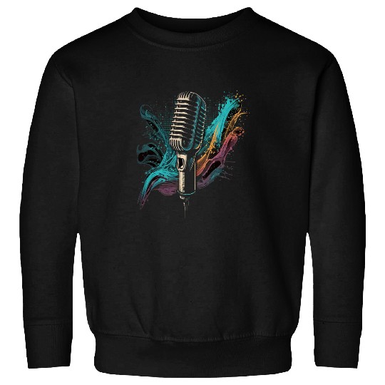 AV Technician Sound Waves Microphone Audio Music Wave Retro 21 Sweatshirts