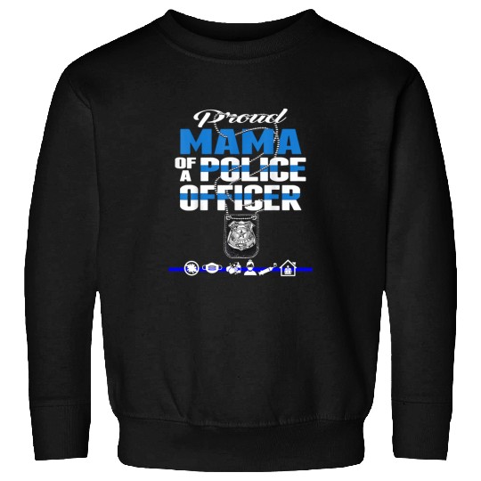 Womens Mothers Day s for Mama of Police Son Daughter Plus Size Sweatshirts