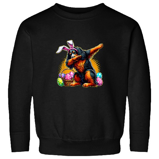 Dabbings Easter Bunny Gordon Setter Dog 3 Sweatshirts