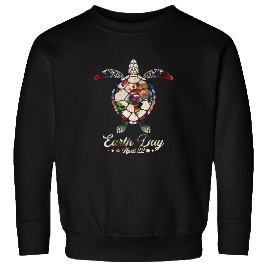 Turtle Pet planet love world environment earth day 1 Sweatshirts