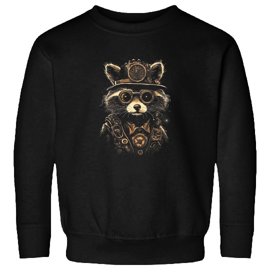 Raccoon Pet Steampunk 19th Century Racoon Scifi Graphic 5 Sweatshirts