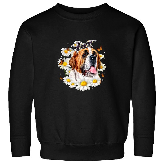 Dog Saint Bernard Daisy Funny Saint Bernard Lovers Sweatshirts