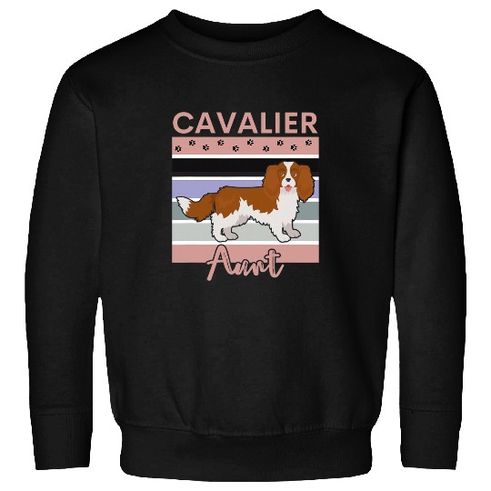 Cavalier King Charles Spaniel Dog Aunt Cute Puppy Love Sweatshirts