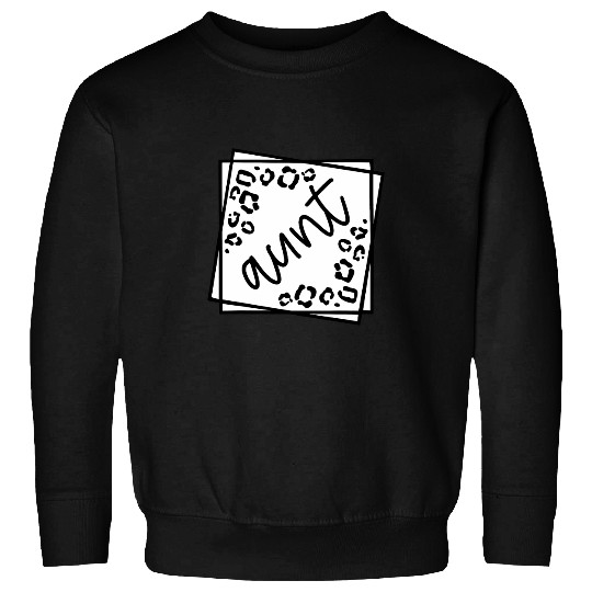 Funny Aunt Life Cheetah Square Aunt Promoted From Sister Sweatshirts