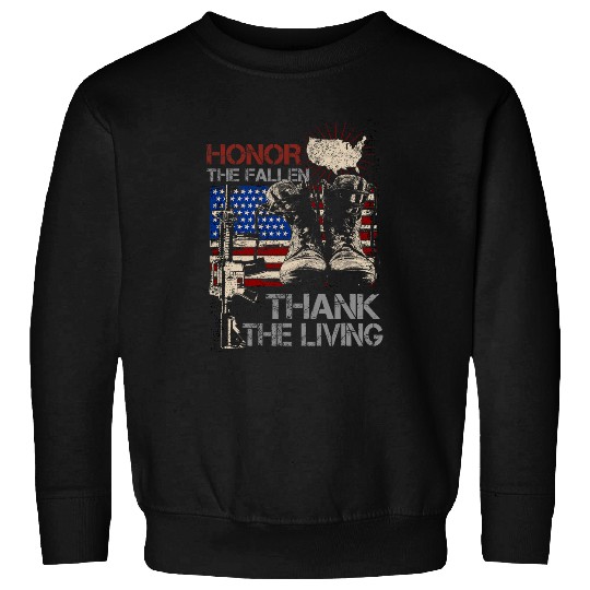 Us Flag Honor The Fallen Memorial Day 4Th Of July Sweatshirts